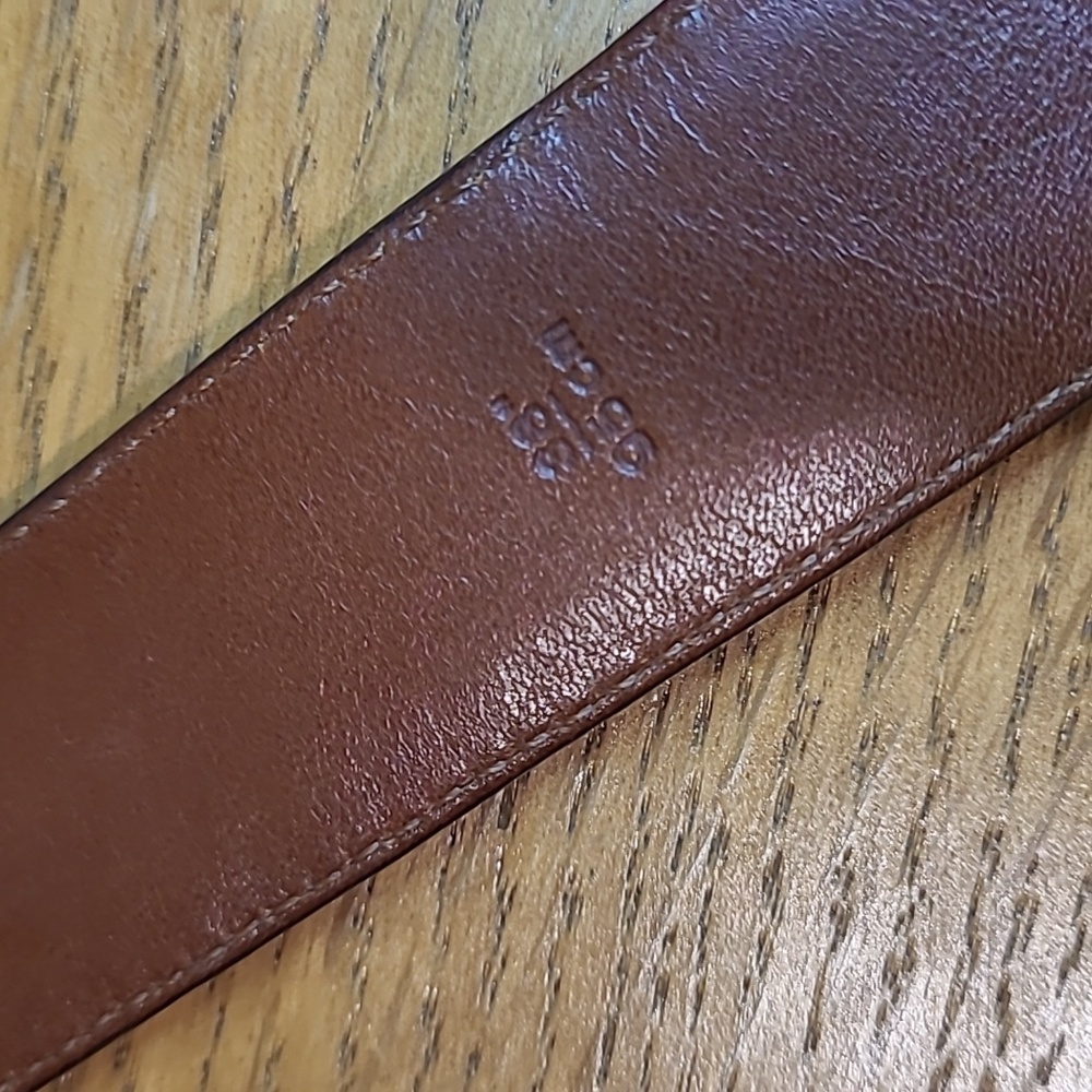 COACH Black Leather Belt w/gold buckle #7600, 38" x 1", Classic Design, … - Picture 2 of 7